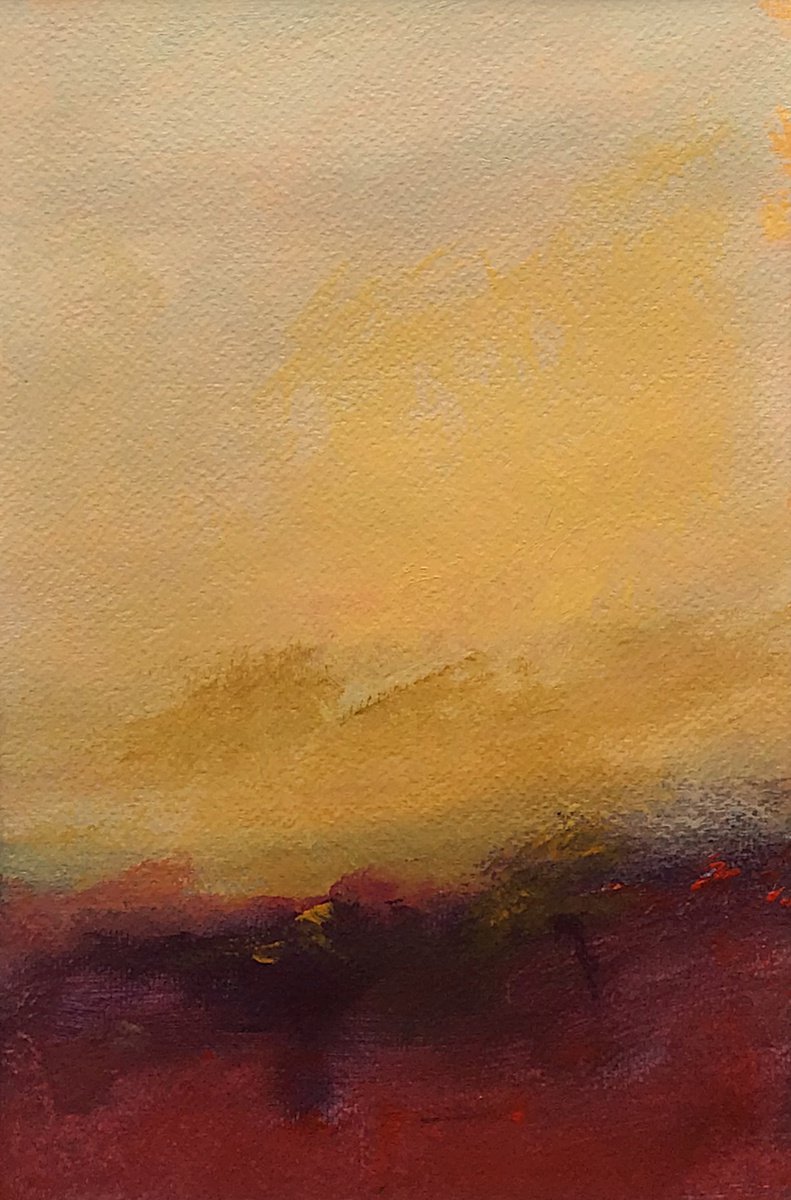 Atmospheres 2 - mounted abstract landscape painting by Jon Joseph