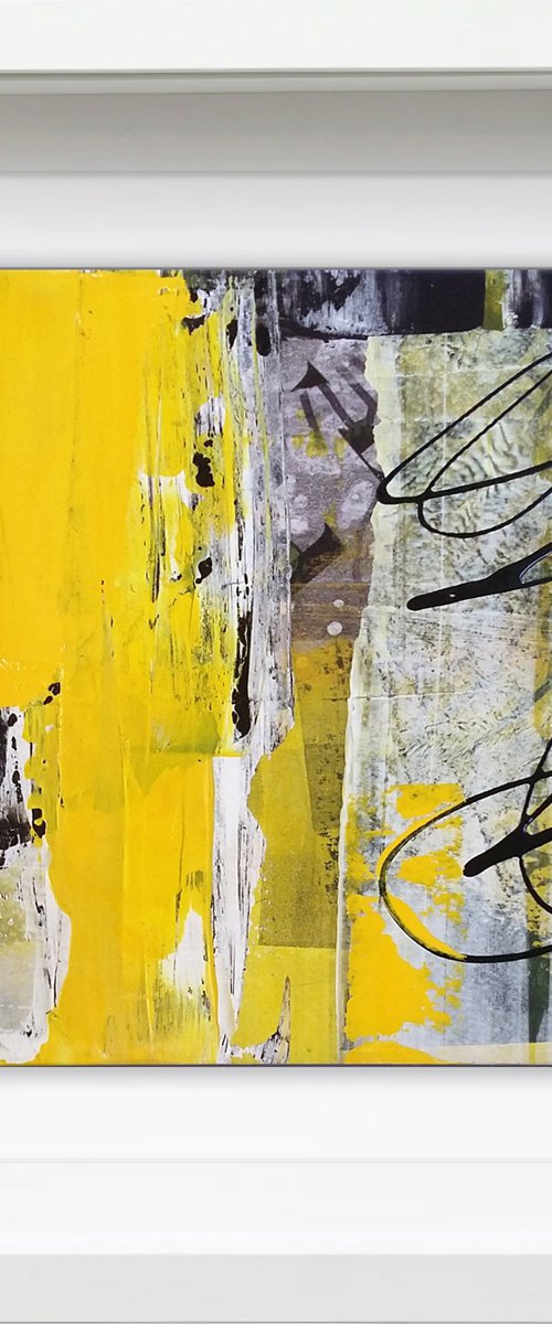 Framed ready to hang original abstract  - Untold #5 by Carolynne Coulson