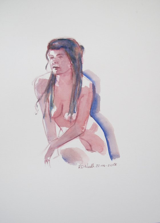 Seated female nude