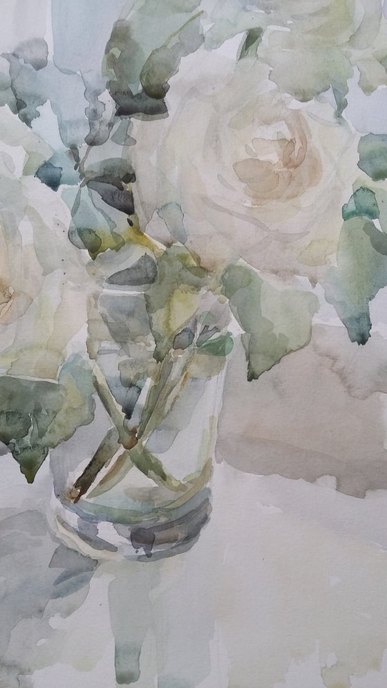 Roses. Original watercolor