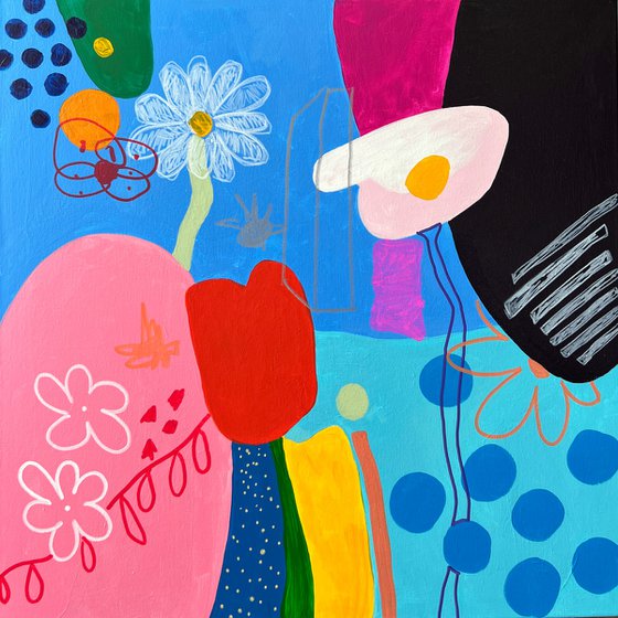 Naive Flowers with Polka Dots