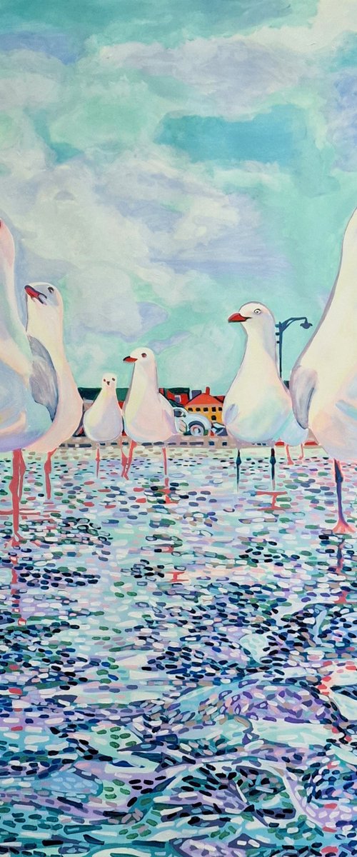 At the beach / 100 x 70 cm by Alexandra Djokic
