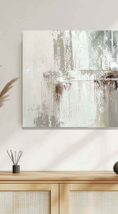 Ivory and Taupe Balance by Tatiana Malinovscaia