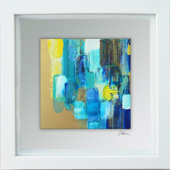 Framed ready to hang original abstract  - Deep water #16