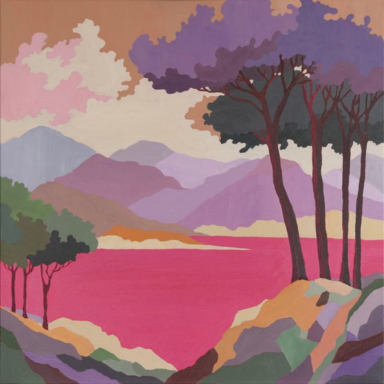 Seascape with Pink Sea
