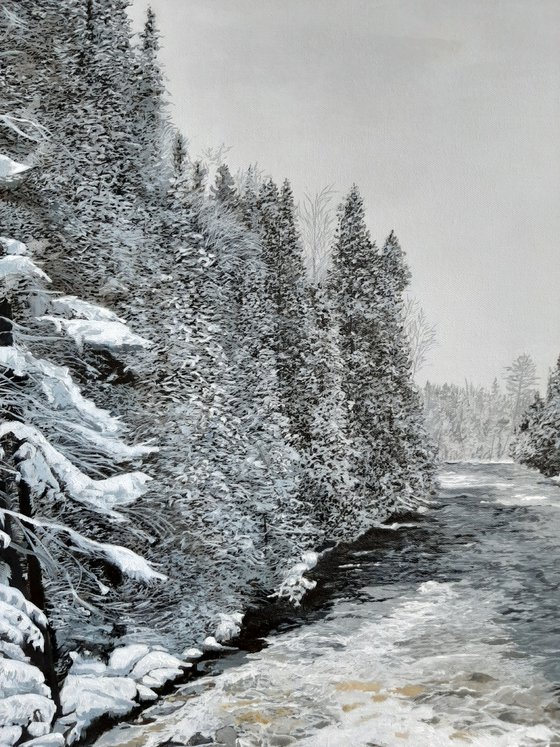 First Snowfall over the River