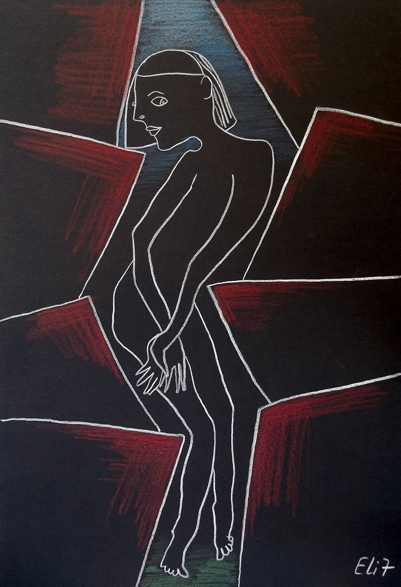 Expressive Pencil Drawing , Sharp Corners By Elisheva Nesis, 9 X 13, Artwork For Sale On Artfinder