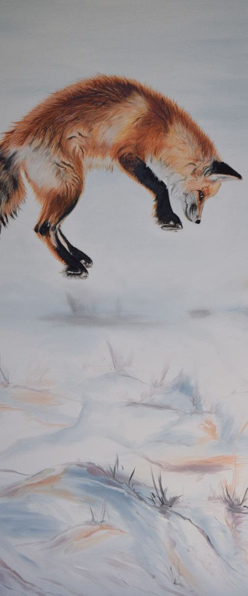 'Hunting in the snow' by Nicola Colbran