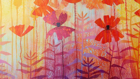 Poppies Bathed in Gold