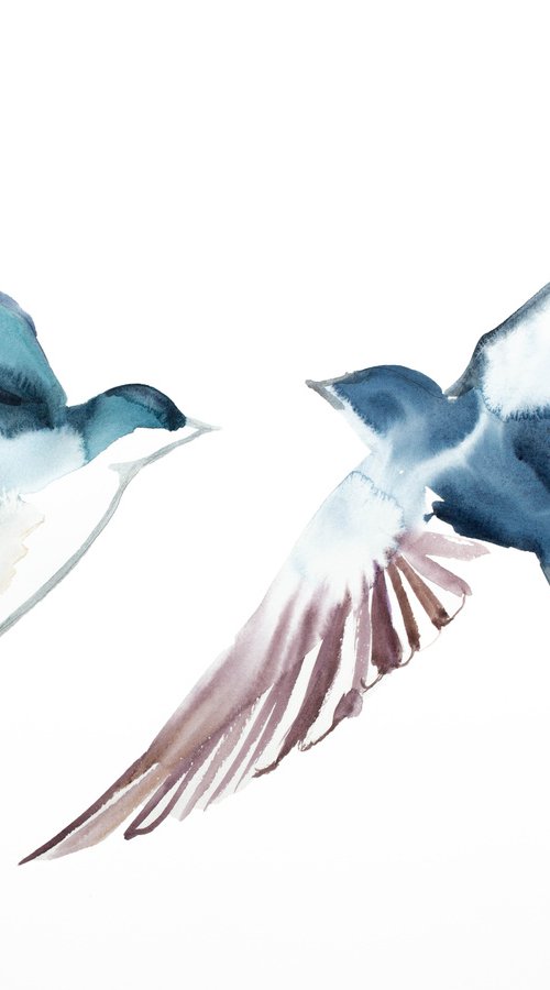 Swallows in Flight No. 14 by Elizabeth Becker