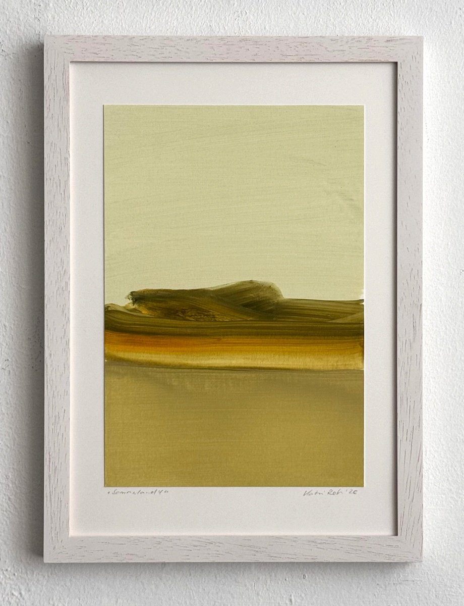 Organic Landscape Oil Painting By Katrin Roth, 8 X 12", Sommerland 4, Original Artwork