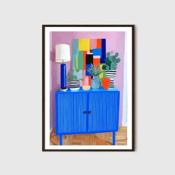 Bright Blue Sideboard
