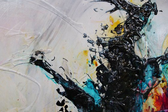 Deep Sienna Rush 160cm x 100cm White Sienna Abstract Art