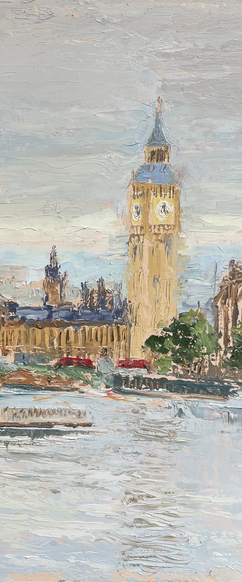 The Day After the Lying in State Queues - London Big Ben by Hannah  Bruce