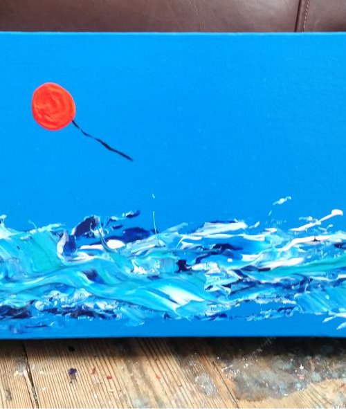 Seascape, Soul Balloon - Orange by Mel Graham