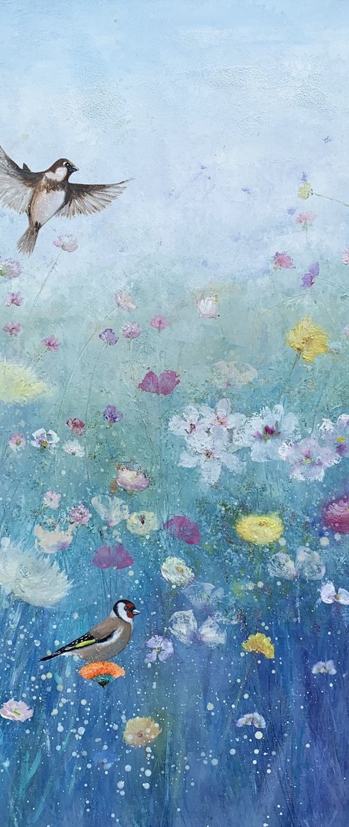 Songbirds in the Garden by Laure Bury