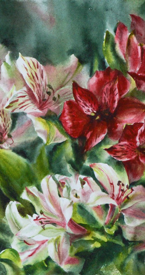 Alstroemeria Bouquet by Lida Duchnewitsch