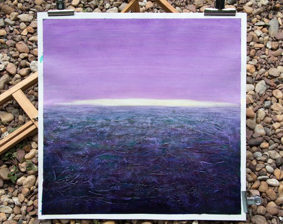 Abstract seascape in purple and violet