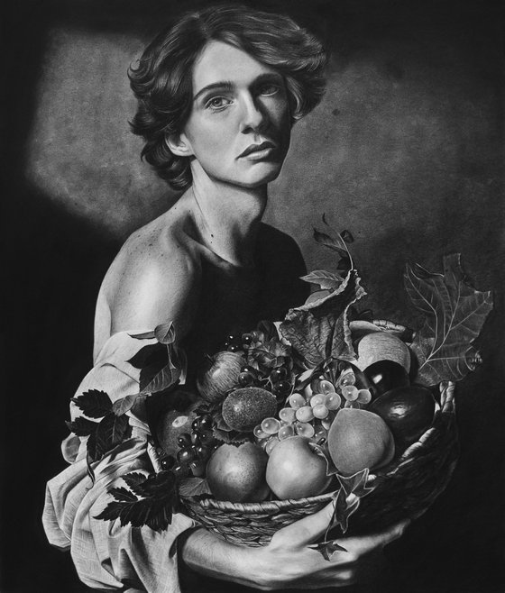 Boy With a Basket of Fruit