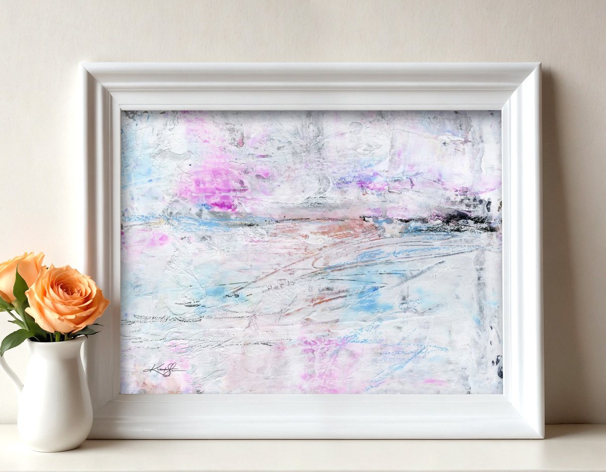 Abstract Painting By Kathy Morton Stanion, 12 X 9", Sacred Journey 3, Original Artwork