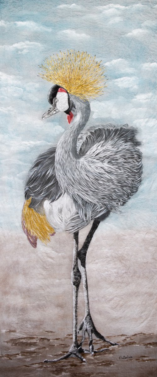 Crowned Crane by Olga Belova