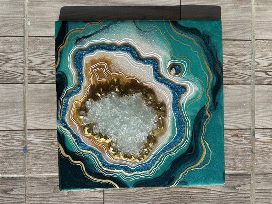 Malachite turquoise stripe