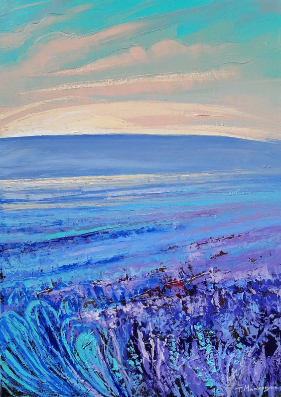 Purple Field 50x70cm.