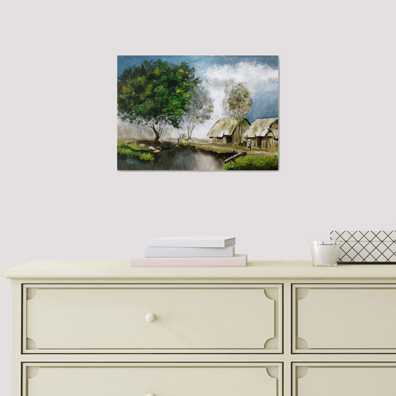 A peaceful green landscape