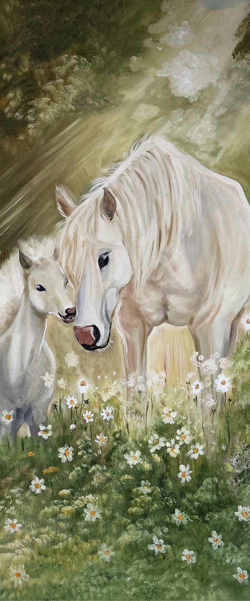 Mother and Foal by Angel Hakobyan