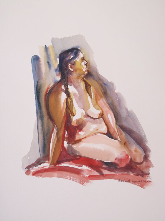 Seated female nude