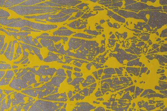 Yellow Energy- Style Jackson Pollock