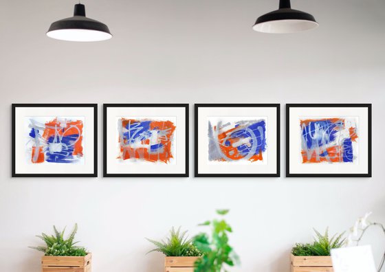Orange and Blue Abstraction