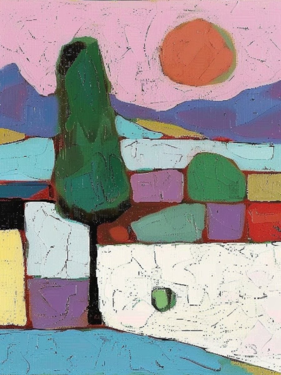 Abstract Print By Elena Avanesova, 24 X 31, Dreams In Mallorca, Original Artwork