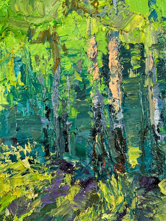 Birch Forest on a Summer Day