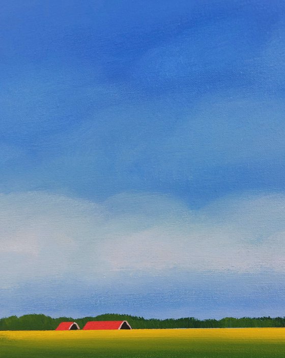 Red roofs, golden daffodils (March)