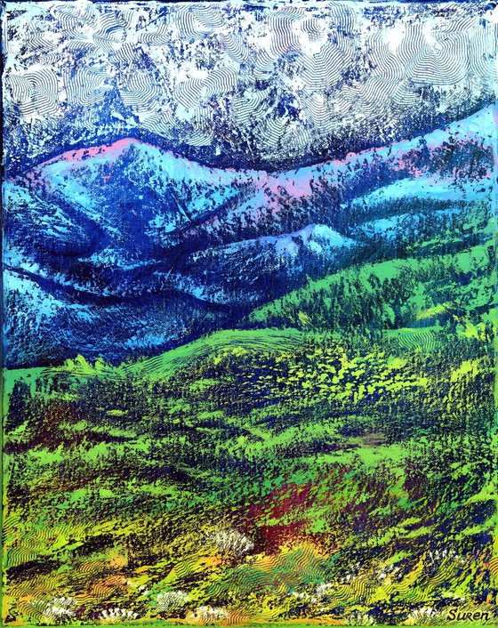 Evening in the Mountains 41x51 cm