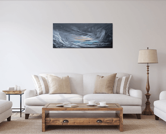 Light in the Darkness - seascape, emotional, panoramic