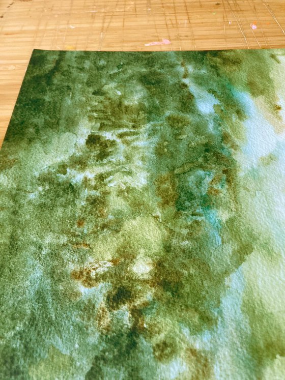 Caverna - green abstract