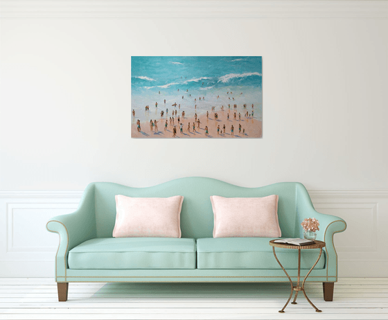 Summertime beach 48x30 in