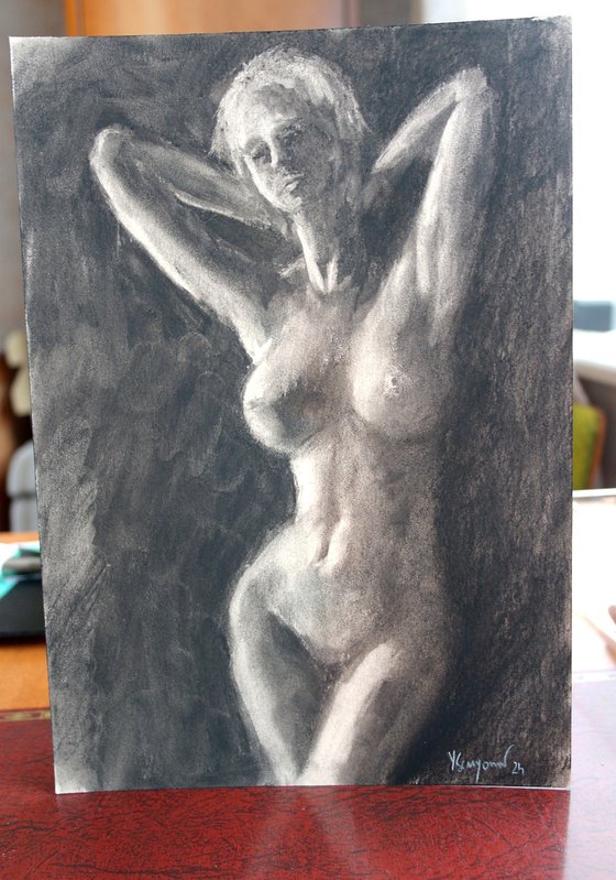 Female Figure 48 Charcoal Sketch