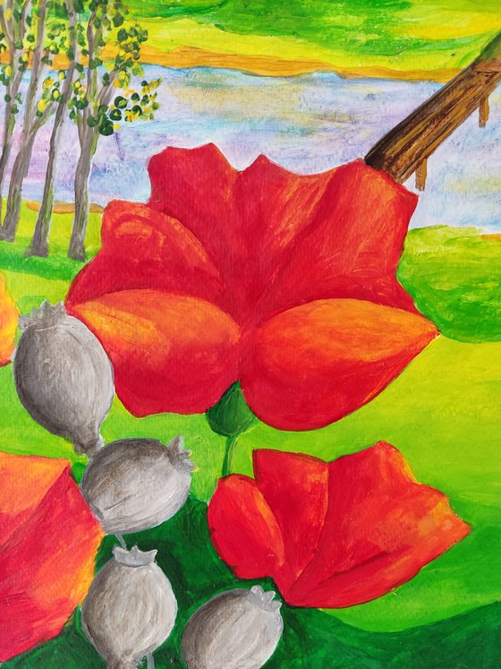 Spring country landscape