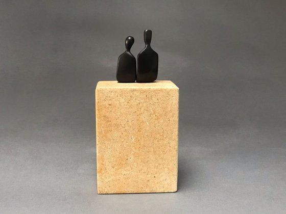 "The Two of Us" with stone base unmounted