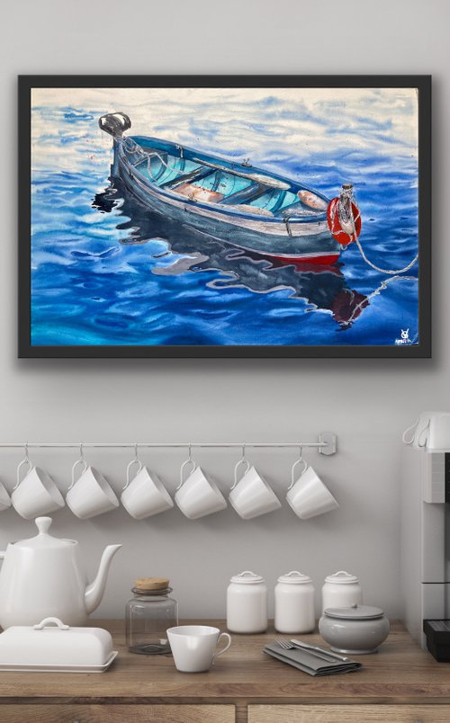 Fishing boat 2 by Valeria Golovenkina