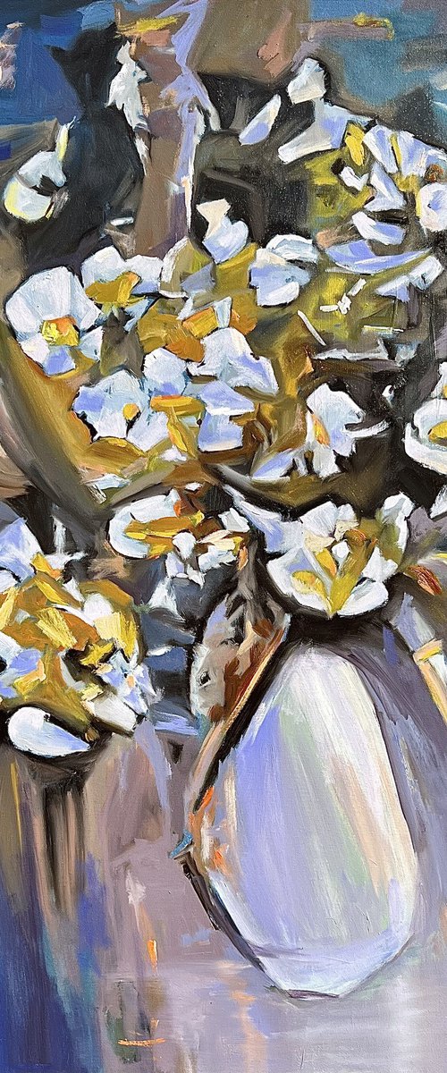 Flowers in a White Vase by Olga McNamara
