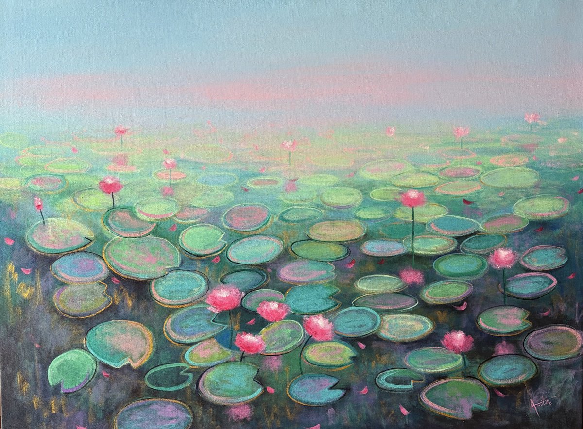  Where Silence Blooms By Amita Dand, 40 X 30, Artwork For Sale On Artfinder