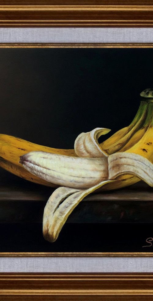 Bananas (38x31cm, oil on panel) by Gevorg Sinanian