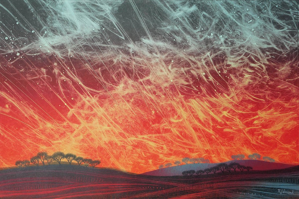 Expressive Landscape Limited Edition Print By Rebecca Vincent, 22 X 15", Expand Your Horizons, Original Artwork