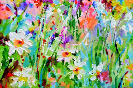 Cottage Garden Butterflies Flowers