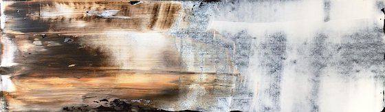 "Burnt And Beautiful" - Save As A Series - Original Large PMS Abstract Triptych Acrylic Paintings On Canvas and Wood - 56" x 35.5"