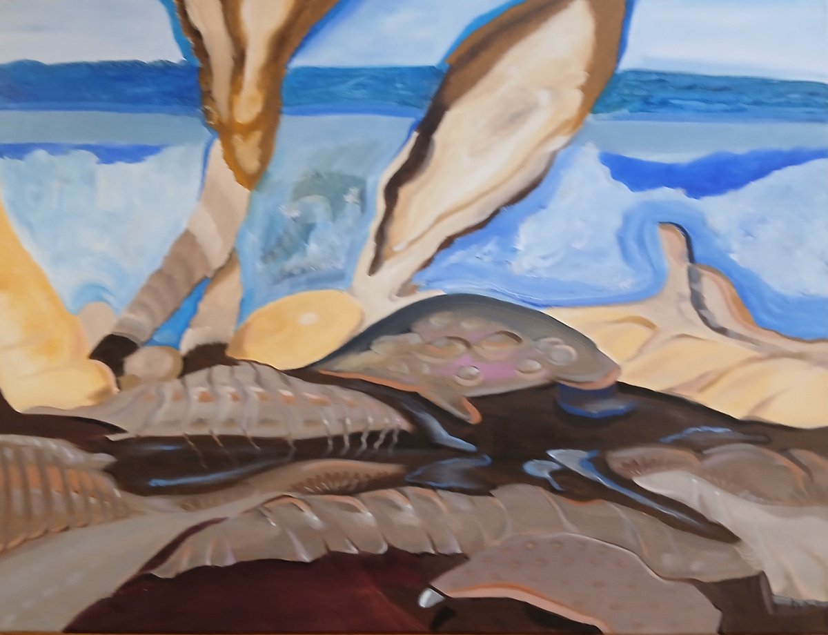 Surrealistic Oil Painting , Low Tide By Randy Pratt, 24 X 18, Artwork For Sale On Artfinder